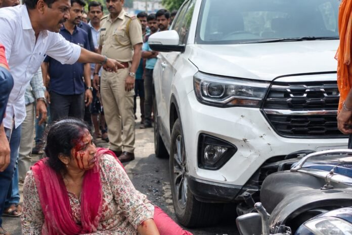 Konnagar: কোন্নগরে বিজেপি বিধায়কের গাড়ির ধাক্কায় আহত স্কুটারচালক মহিলা