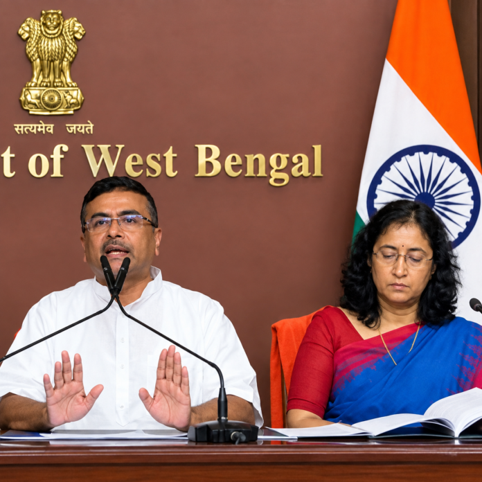 Suvendu Adhikari: নবান্নে সাংবাদিক বৈঠকে মুখ্যমন্ত্রী শুভেন্দু অধিকারী
