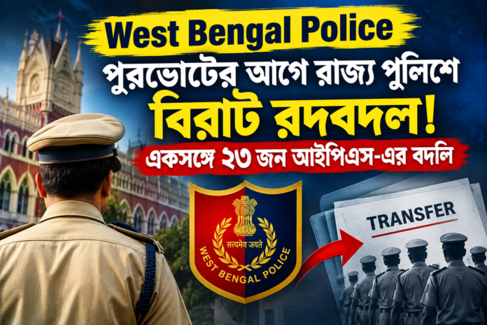 West Bengal Police: রাজ্য পুলিশে রদবদল, বদলি হলেন একাধিক আইপিএস অফিসার