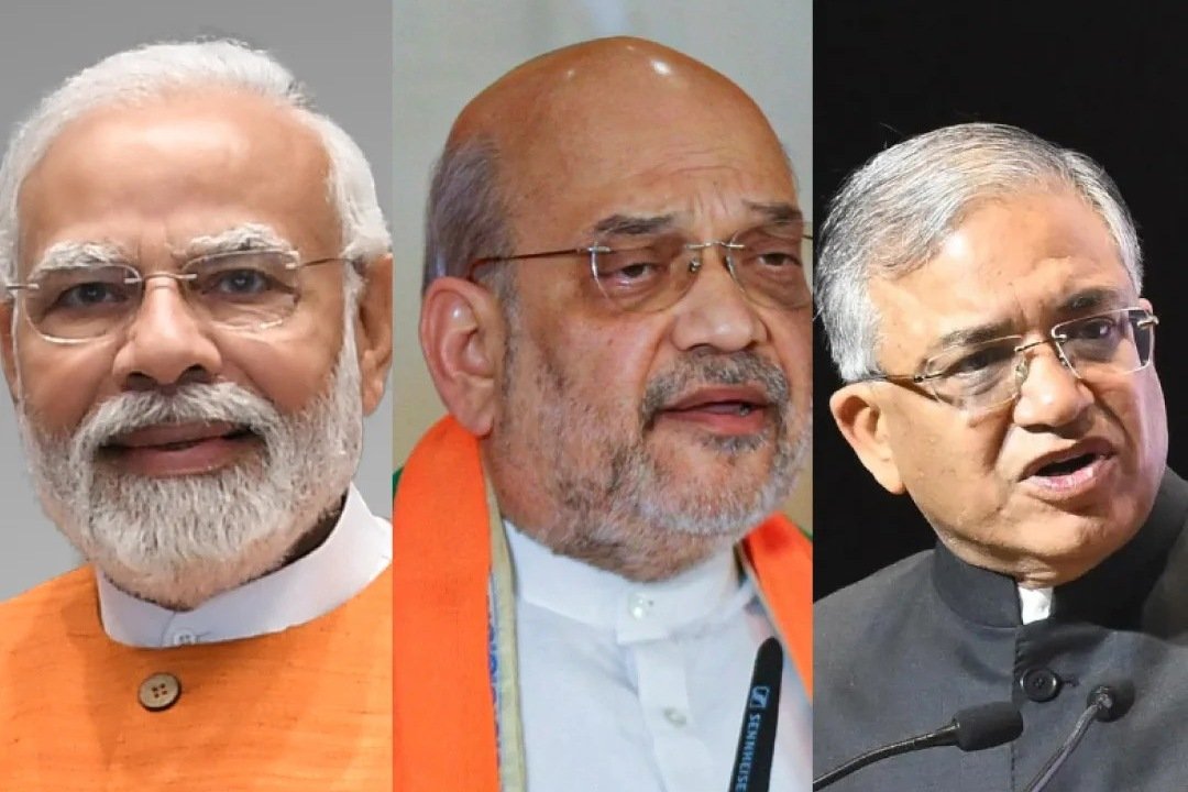 Election Commission Editorial: নির্বাচন সদনের সামনে মুখ্য নির্বাচন কমিশনার জ্ঞানেশ কুমারকে ঘিরে তৈরি হওয়া রাজনৈতিক বিতর্ক ও বিজেপির সমর্থনের কোলাজ