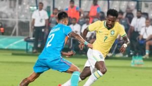 India vs Brazil Match: শক্তিশালী ব্রাজিলের বিরুদ্ধে গোলরক্ষক গুরপ্রীতের ভুলে ৪ গোল হজম করল ভারতীয় ফুটবল দল (2)